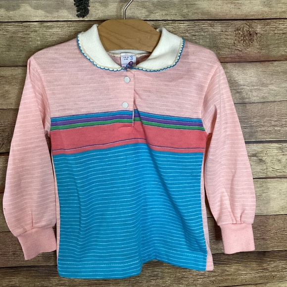 Toddler Girl Shirt Vintage Long Sleeve Garanimals Size 3 - Picture 1 of 4